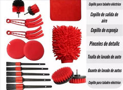 KIT DE LIMPIEZA AUTOMÓVIL 18 PCS