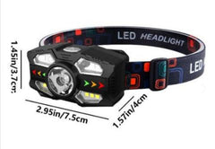 LINTERNA FRONTAL C/SENSOR DE MOVIMIENTO— Ilumina tus Aventuras!